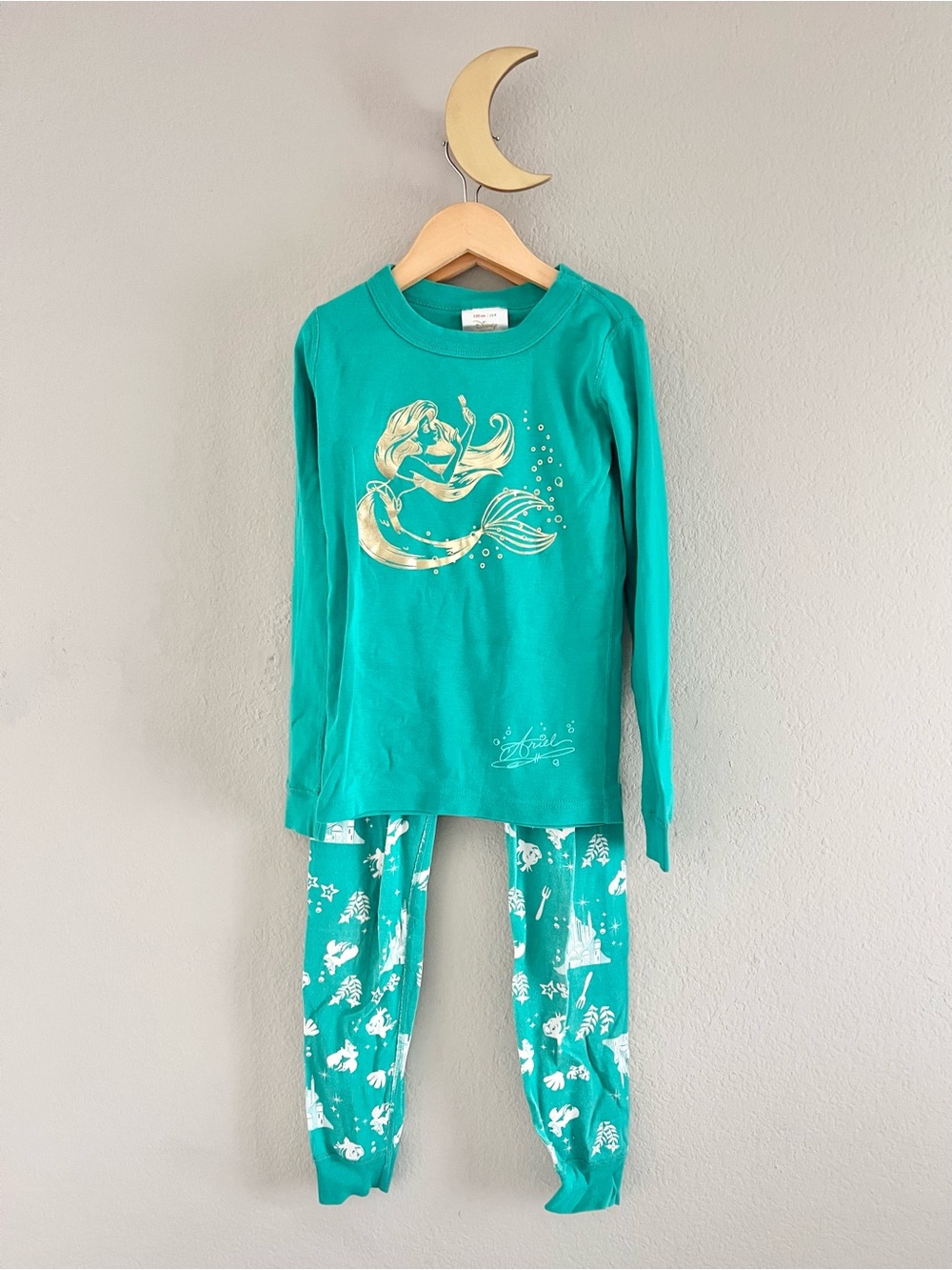 Hanna Andersson Teal and Gold Mermaid Kids Pajama Set
